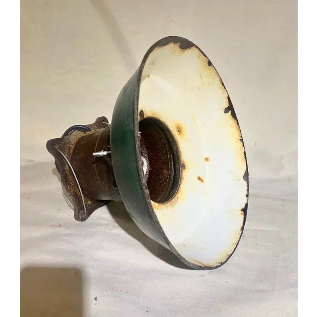 Industrial Lamp in Metal Enemalted and Hierro, 1940s For Sale - Image 6 of 11