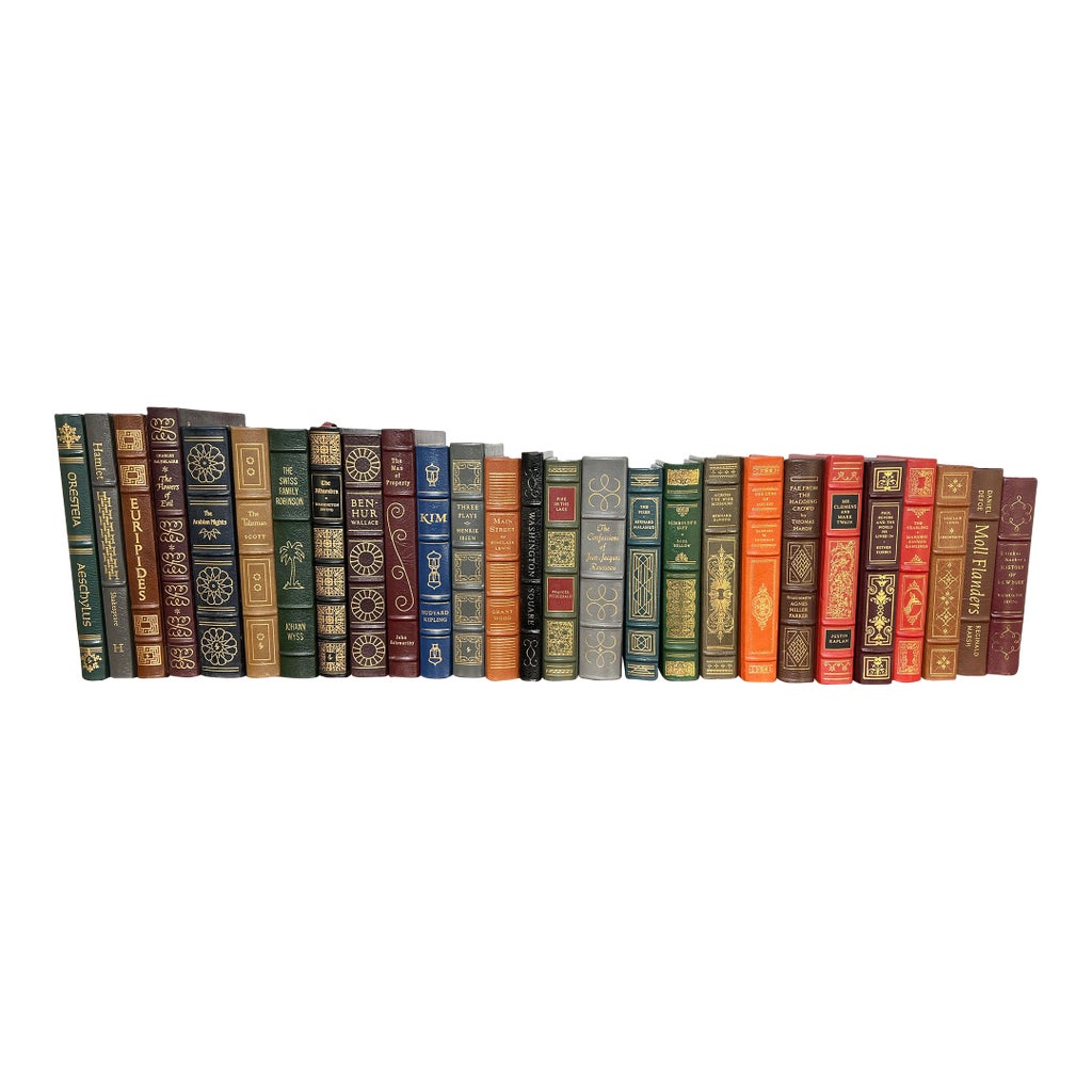 collection-of-leather-bound-