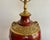 American Vintage Oxblood Red Brass Relief Lamp For Sale - Image 3 of 8