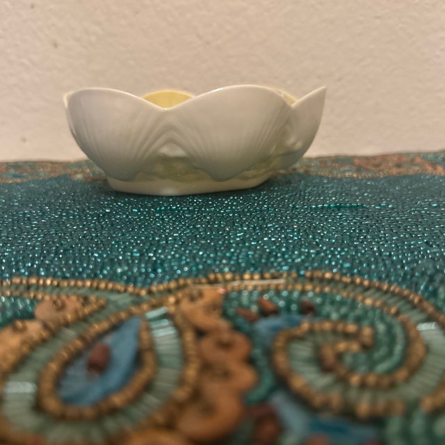 Mid-Century Irish Parian China "New Shell" Yellow Lustre Bon Bon Dish For Sale - Image 11 of 11