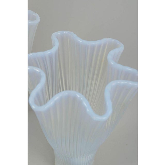 Vintage Swedish Reffla Art Glass Vases by Arthur Percy for Gullaskruf, 1970s, Set of 2 For Sale - Image 3 of 5