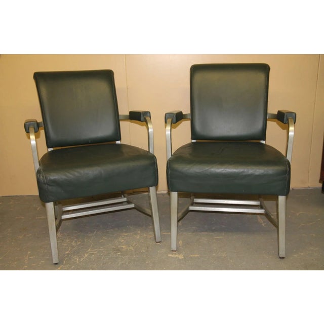 Olive 1940s Leather Lounge Chairs by Goodform - Set of 2 For Sale - Image 8 of 8