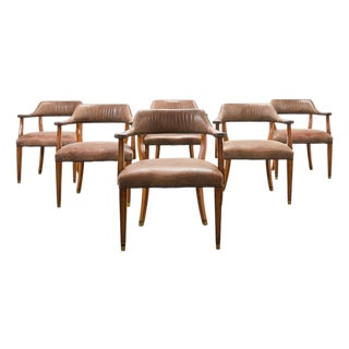 Set of Six Ralph Lauren Hither Hills Studio Dining Armchairs For Sale