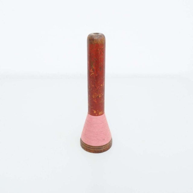 Rustic Wooden Spools of Thread, 1930s, Set of 3 For Sale - Image 4 of 18