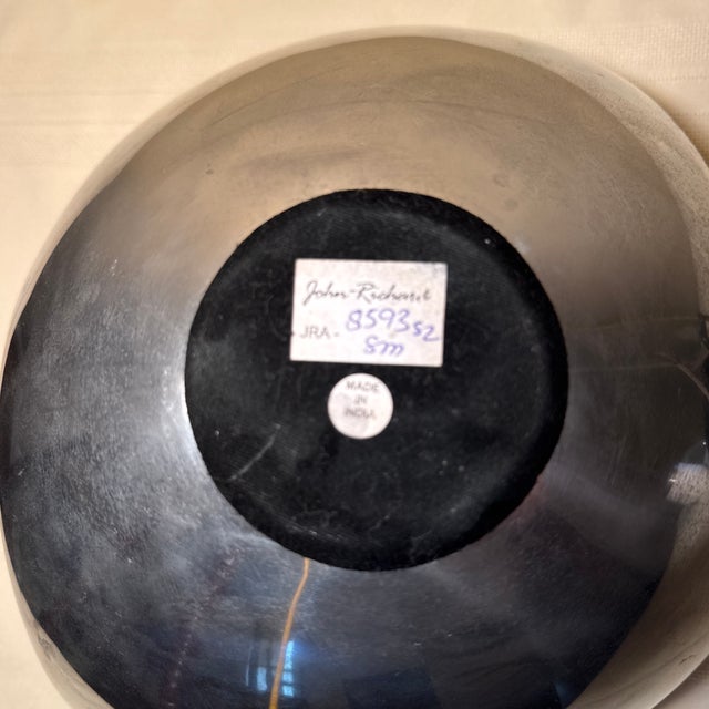 Mid-Century Modern John-Richard Mid-Century Style Polished Aluminum & Faux Horn Crescent Decorative Bowl For Sale - Image 3 of 4