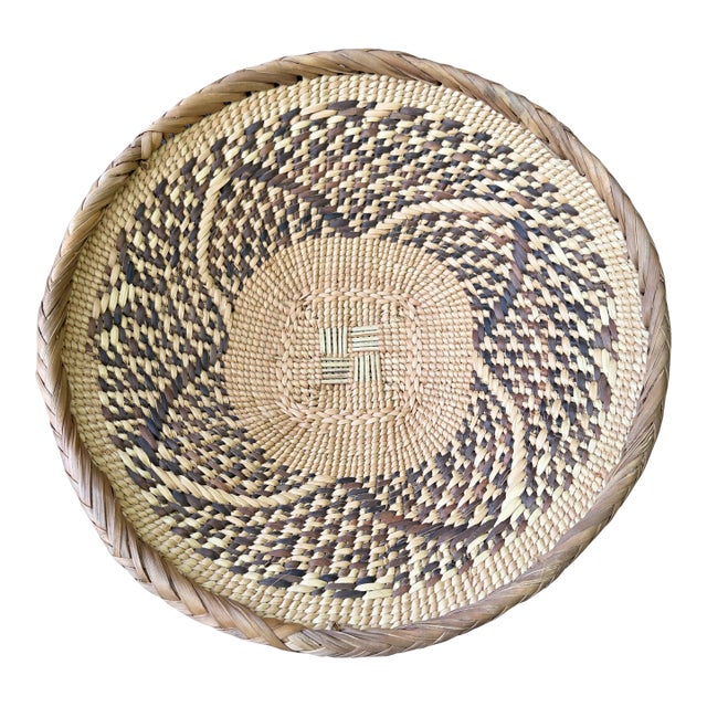 Vintage Hand Woven Tonga Basket For Sale