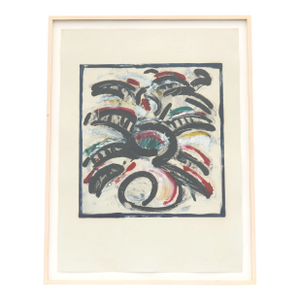 1986 Lucio Pozzi Altamura Abstract Expressionism Monotype Artwork One-of-a-Kind