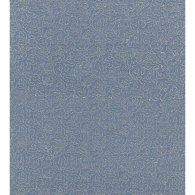 Traditional Sample - The House of Scalamandré Coraille Fabric, Copenhagen Blue For Sale - Image 3 of 3