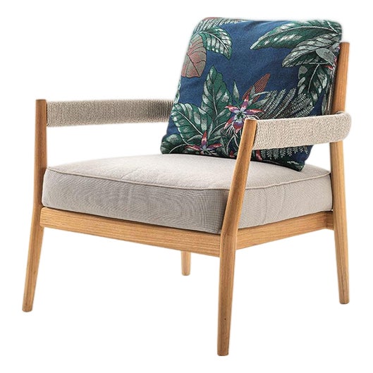 Teak and Rope Dine Out Armchair by Rodolfo Dordoni for Cassina For Sale