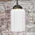 Vintage White Opaline Glass and Brass Pendant Lamp For Sale - Image 6 of 8