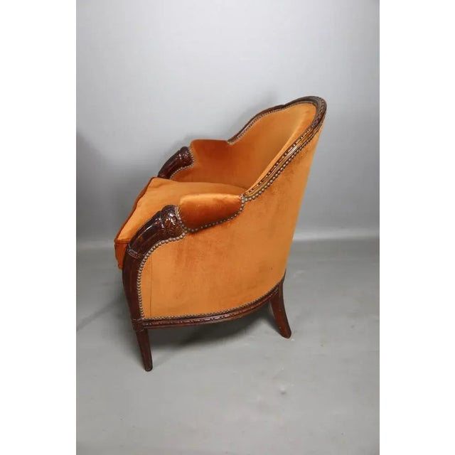 Maroon Set of Armchairs by Paul Follot, 1920s For Sale - Image 8 of 13