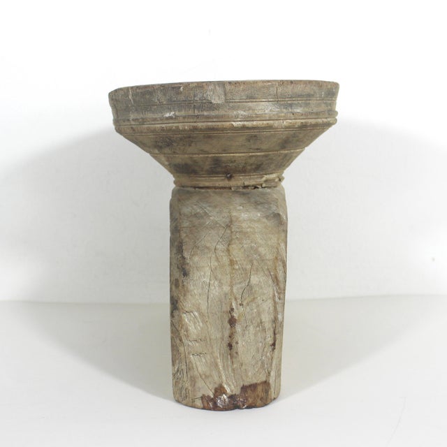 Mid 20th Century Vintage Wood and Metal Seed Sorter Candleholder For Sale - Image 5 of 11