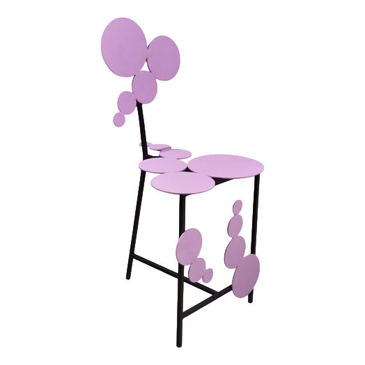 Japanese Spring Chair in Steel by Frederic Gaillard For Sale