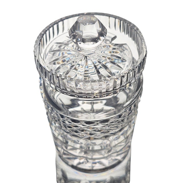 Late 20th Century Waterford Castlemaine Irish Crystal Honey Jam Jar With Lid 4.75" For Sale - Image 5 of 14