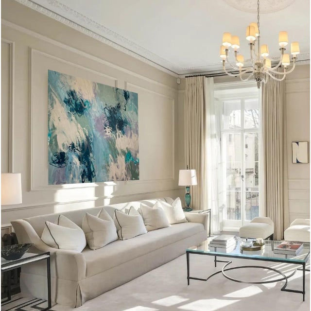 This large-scale acrylic and mixed media painting on canvas by Susan Foley, named "Summer Breeze" was inspired by the...