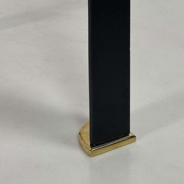 DESIGN FRERES 'Corniche' Wrought Iron, Brass and Parchment Top Console by Design Frères For Sale - Image 4 of 7