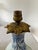 Antique Table Lamp in High-Fire Blue Earthenware with Bronze Tripod Base, 1800s For Sale - Image 9 of 10