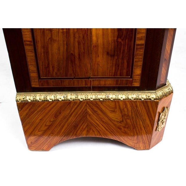 Antique Victorian Burr Walnut Ormolu Mounted Display Cabinet, 1900 For Sale - Image 16 of 18
