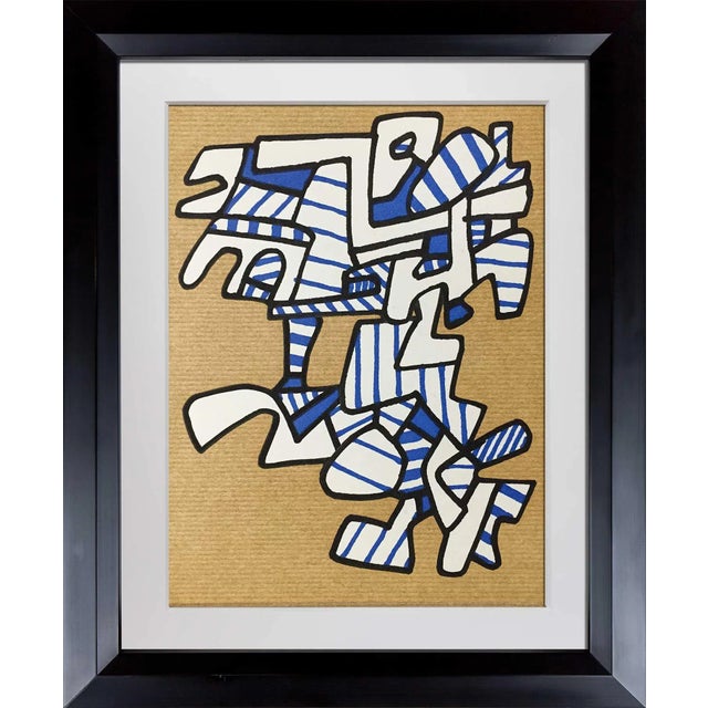 1970s Abstract Jean Dubuffet Lithograph Limited Edition - Vacuum Forms - Velin Paper W/Frame For Sale - Image 5 of 5