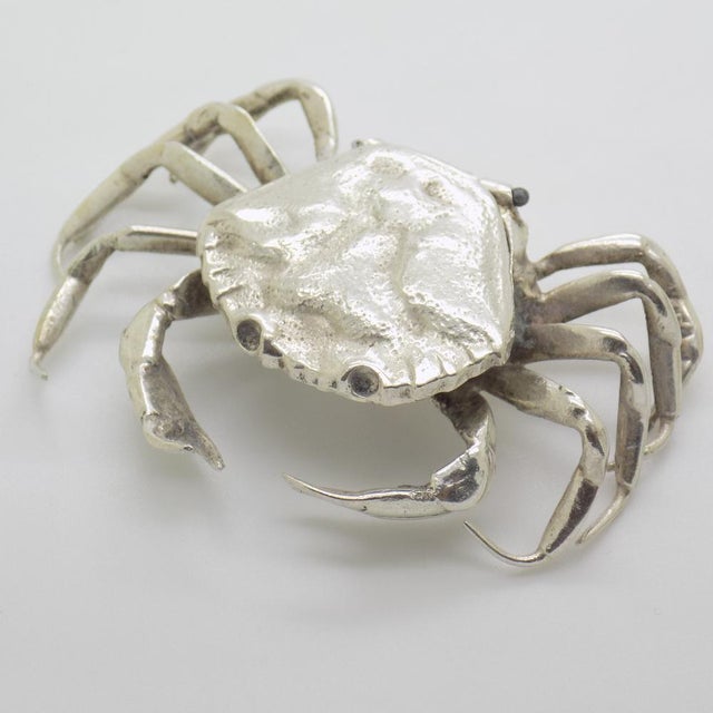Large Vintage Italian Handmade Silver Crab-Shaped Box, 1950s For Sale - Image 13 of 13