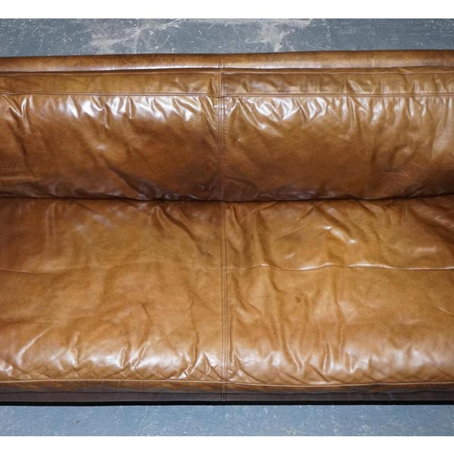 Large Brown Leather 3-Seater Sofa from Halo Groucho For Sale - Image 11 of 18