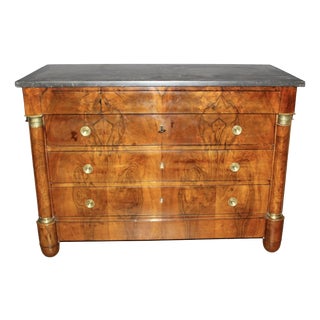 19th Century Empire Commode with Half-Column For Sale