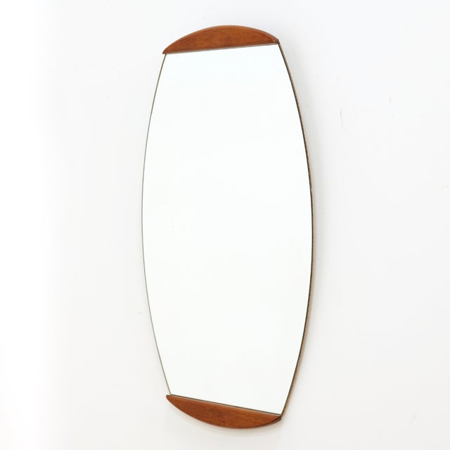 Mid-Century Modern Mid Century Teak Danish Mirror For Sale - Image 3 of 7