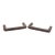 Pair of Modern 4.5 In. Darkened Brass Drawer Pulls For Sale