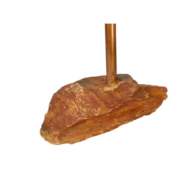 Brass 1980s Handmade Brass Copper Mail Box Note Holder Decor on Stone Base For Sale - Image 8 of 9