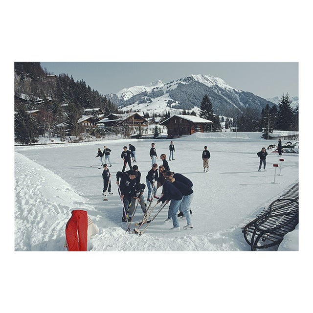 Slim Aarons, Ice Hockey, Estate Stamped Digital Print For Sale