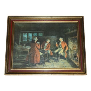 After F.M. Bennett, Great Content, Oil Painting, Framed For Sale