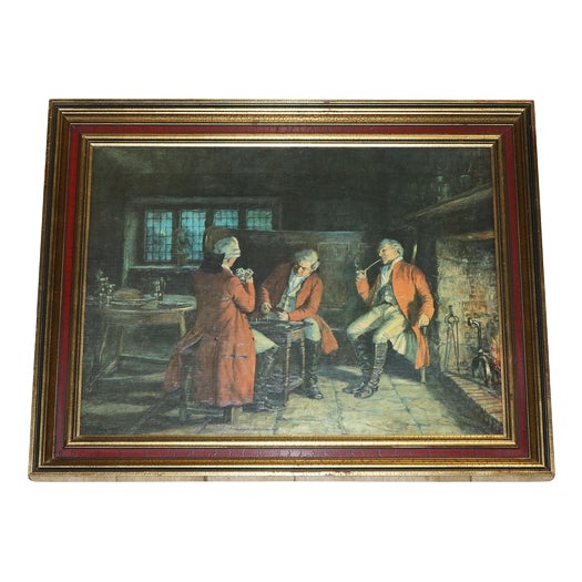 After F.M. Bennett, Great Content, Oil Painting, Framed For Sale