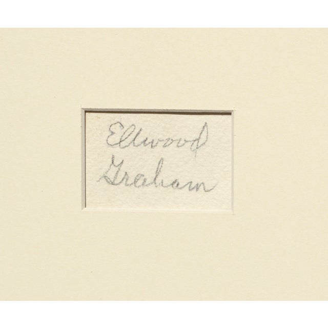 Colorful abstract geometric watercolor composition by Ellwood Graham (American, 1911-2007). Signed "GRAHAM" in the upper...