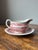 Mason's Ironstone Mason's Pink Vista Pattern Ironstone Collection Antique and Vintage Serveware Gravy and Saucer Set For Sale - Image 4 of 9