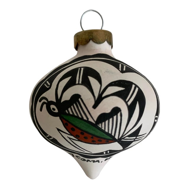 2000s Acoma Pottery Ornament by M. Antonio For Sale