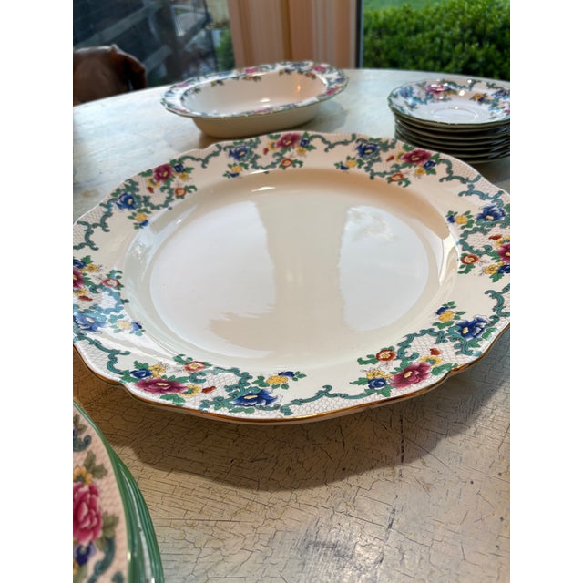 1990s Royal Doulton Flora Dora Green China - Set of 36 For Sale - Image 11 of 11