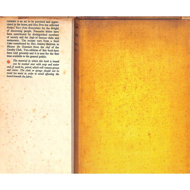 "Recipes Rare From Everywhere" 1933 Peto, Mrs. Geoffrey [Collected By] For Sale - Image 11 of 11