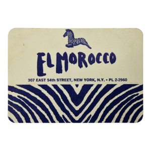 "El Morocco Club Member's Card"