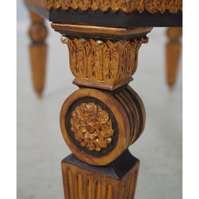 Stunning Vintage Neoclassical Glass Top Coffee Table For Sale - Image 12 of 13