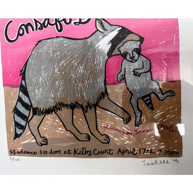 Wood 1990s Original Signed Lea Bell “The Good Life” Woodblock Print Poster Limited Ed. 96/100 For Sale - Image 7 of 12