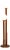 20th Century France Rich Walnut Brown Double-Globe Floor Lamp For Sale