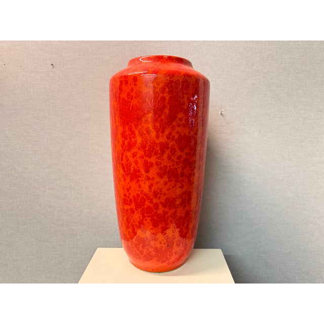 Vintage 517-50 Orange Fat Lava Floor Vase from Scheurich, 1970s For Sale - Image 10 of 16