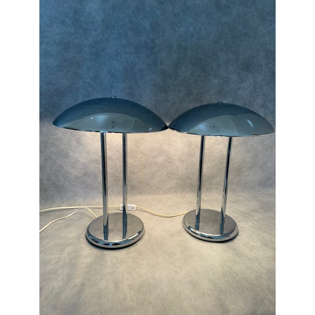 Space Age Chrome Table Lamps by Robert Sonneman for Ikea, 1990s, Set of 2 For Sale - Image 13 of 14