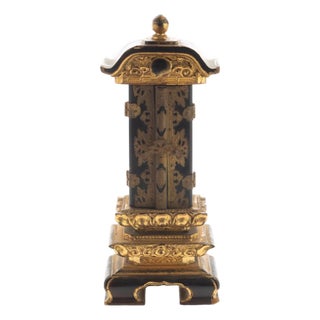 Antique Japanese Carved Gilt Lacquer Buddhist Altar Zushi Case For Sale