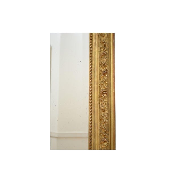 Antique French Giltwood Wall Pier Mirror, 1869 For Sale - Image 9 of 18