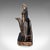 Large Vintage Figural Mantle Clock, French, Onyx, Pair of Garnitures, Art Deco For Sale - Image 4 of 12
