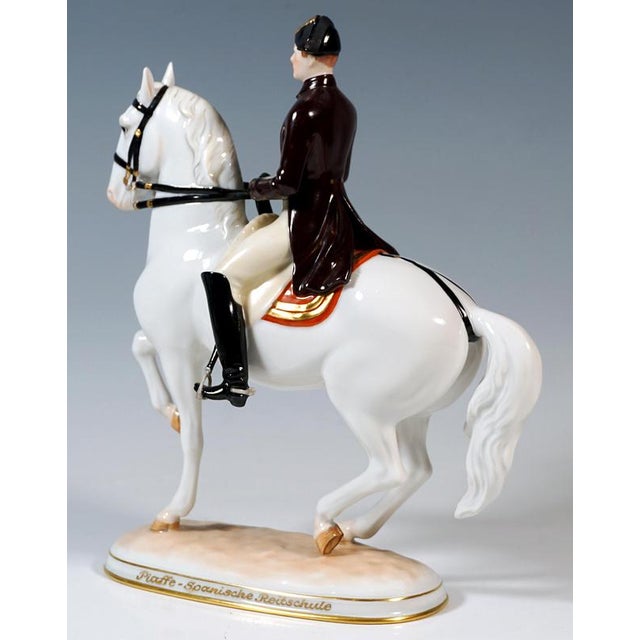 1960s Piaffe with Rider Figurine from Augarten, 1960s For Sale - Image 5 of 7