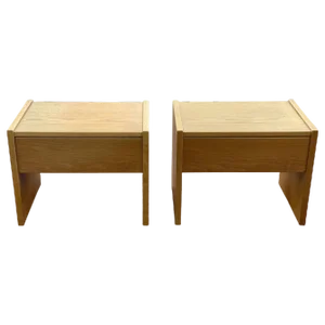 Danish Oak Nightstands, 1982, Set of 2