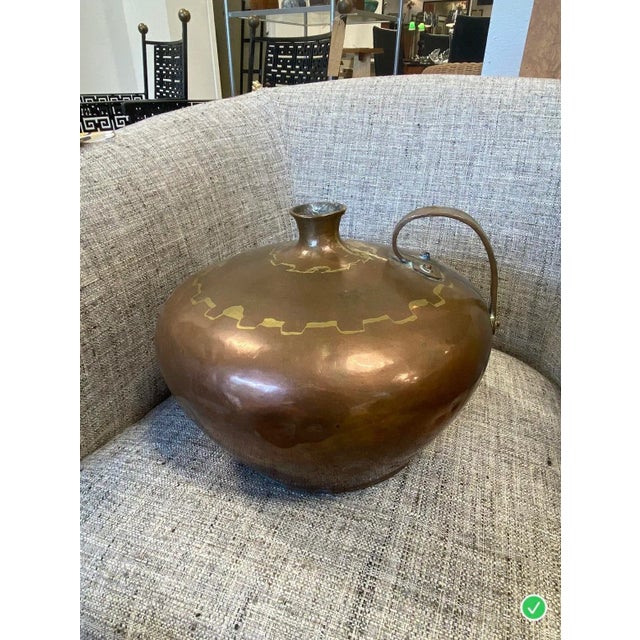 Metal Early 20th Century Figured Copper Water Jug For Sale - Image 7 of 7