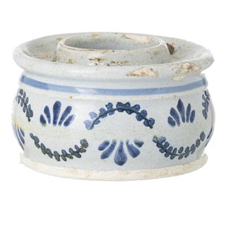 Inkwell with Sandblaster in Earthenware, 19th Century For Sale